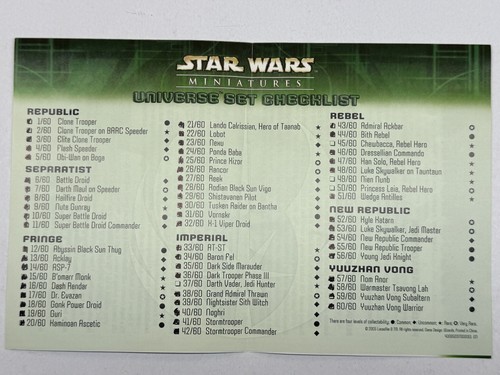 Star wars miniatures universe - star,