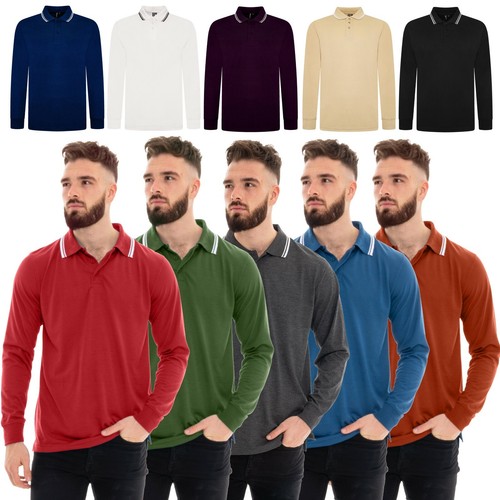 Polo uomo manica - lunga, piqué