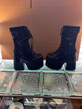 Stivali donna Demonia Rot neri