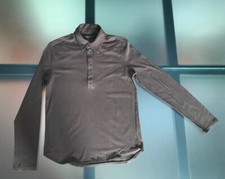 CALVIN KLEIN JEANS MAGLIA MANICA LUNGA CON COLLO A CAMICIA MARRONE TAGLIA L