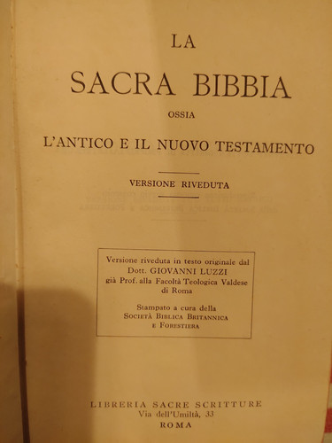 Sacra bibbia giovanni - la, luzzi
