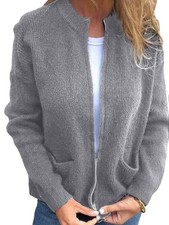 Cardigan donna maglia zip