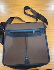 Borsa tracolla uomo donna marrone multi tasche