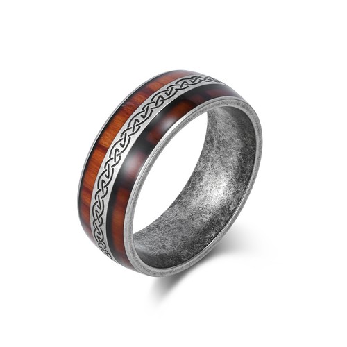 Anello legno nodo celtico - anello,