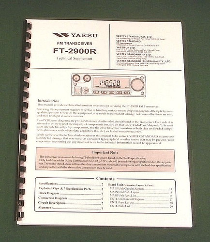 Yaesu 2900r manuale di - yaesu,