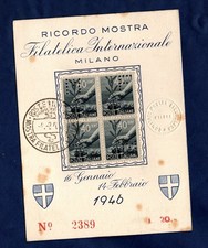 RICORDO MOSTRA FILATELICA DI