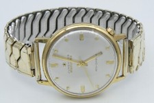 Orologio da polso uomo Junghans Electronic Ato-Chron quarzo placcato oro