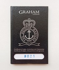GRAHAM Guarantee Warranty (Unwritten) CHRONOFIGHTER Oversize Date 1735 2OVKK