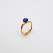 SOLITARIO CON ZIRCONE BLU IN