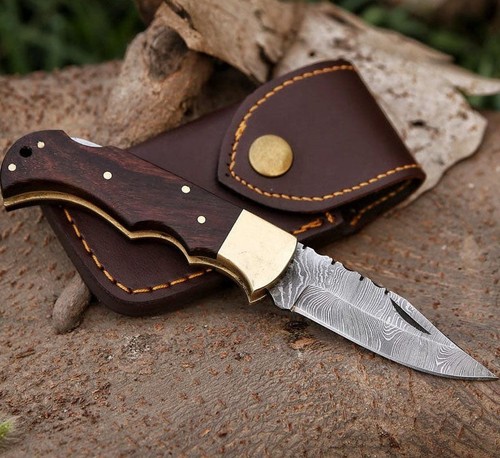 Damascus steel folding pocket - folding,