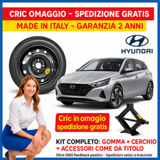 ?Kit Ruotino Scorta Hyundai i20 16” 4 Fori Con Cric DOT2025 Emergenza ?