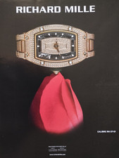 Montre vintage RICHARD MILLE annuncio impremée!!"Montre en OR Parsemée de bijoux