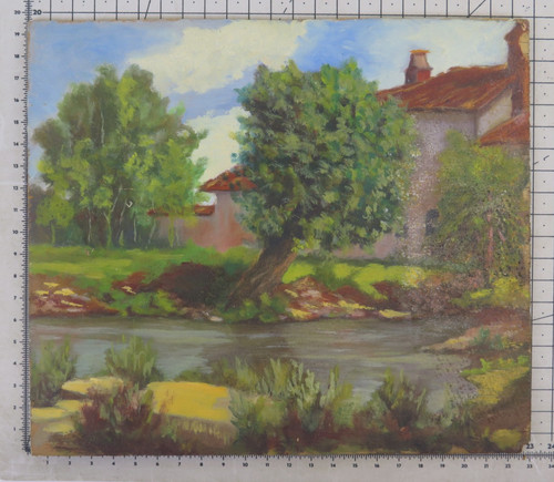 Quadro olio tavola vintage - tavola,