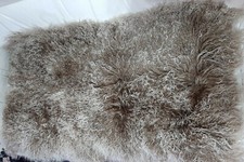 Telo di bandina mongolia colore marrone chiaro vera pelliccia pezzo ritaglio