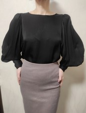 Camicetta nera in viscosa Wyse