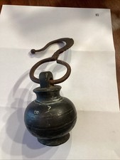 Antico  peso da bilancia stadera in ferro e bronzo piombato Con Iscrizioni 1700