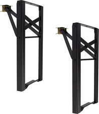 Gambe Di Ricambio per Panca Set Birreria in Metallo (2 Gambe + Kit (Nero))