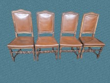 LOTTO DI 4 SEDIE IN MASSELLO INTEGRE EPOCA XX SECOLO OTTIMO STATO