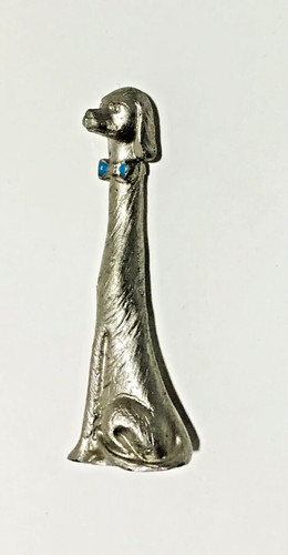 Statuina cane peltro lucido - cane,