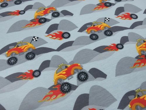 Tessuto cotone jersey monster - tessuto,