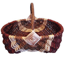 Cesto di vimini intrecciato - Vannerie artigianato valdostano - Fatto a mano