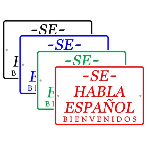 Insegna habla espanol - insegna, se