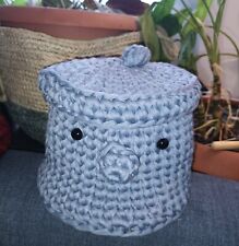 Cestino con coperchio porta