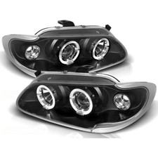 Fari Angel Eyes LED Nero per Renault Megane/Scenic 1996-1999