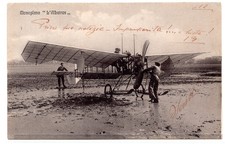 Monoplano "L'Albatros" - Cartolina con velivolo in primo piano