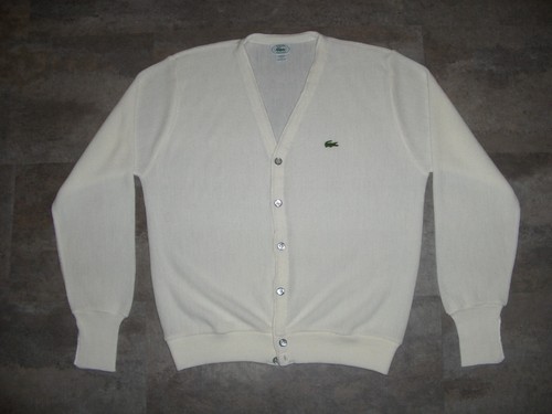 Vintage mens lacoste cardigan - lacoste,