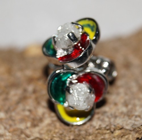 Orecchino diamante grezzo - diamante,