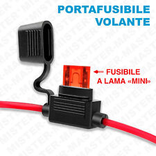 PORTAFUSIBILE VOLANTE PER FUSIBILE  A LAMA MINI AUTO MOTO CAMPER CAMION ECC.