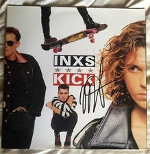 INXS "Kick" 1987 rare genuine double autographed autografato M/M Vinyl LP gatef