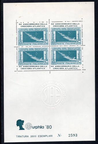 Foglietto ipzs eurphila 80 - eurphila, '80