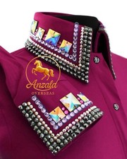 Western Show Shirt Donna Giacca Spettacolo Cavallo per Spettacolo Equitazione