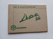 Piaggio APE 50 1969 manuale uso manutenzione motocarro originale 3 wheeler