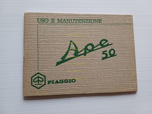 Piaggio ape 1969 manuale - ape,
