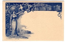 INTERO POSTALE 10 CENT. AZZURRO NOZZE PRINCIPE CON ELENA DI MONTENEGRO