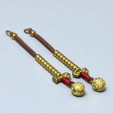 Tibetan Brass Bell Counter Pendant for Bodhi Bracelet Side Hanging Accessory