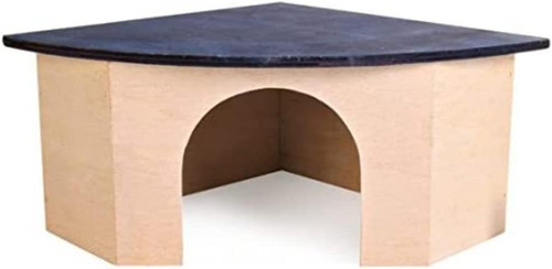 Wood corner house blue rood - rood,