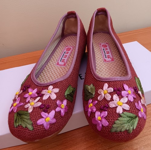 Scarpe donna tela ricamata - scarpe, in