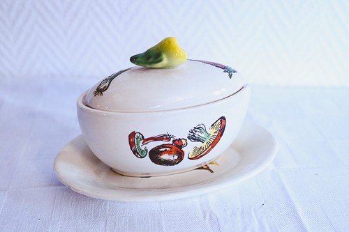 Salsiera vintage ceramica - salsiera, in