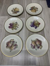 Piatto frutta vintage Schwarzenhammer 7 3/4”Baviera Germania bordo oro set di 6 come nuovo