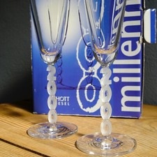 Coppia bicchieri flutes champagne Schott Zwiesel Millenium stelo 2000