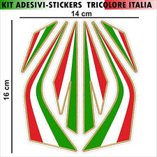 Kit 6 adesivi fascia tricolore filetto oro cupolino codone moto italia moto 2196