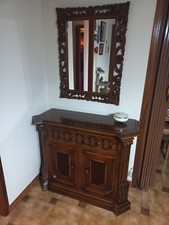 MOBILE INGRESSO ENTRATA CLASSICO IN LEGNO SPECCHIO L 112 cm x P 44 cm x H 87 c