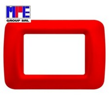 GEWISS GW22523 PLACCA TOP SYSTEM 3P ROSSO GERANIO