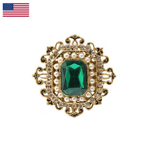 Spilla antica con strass - , dtja