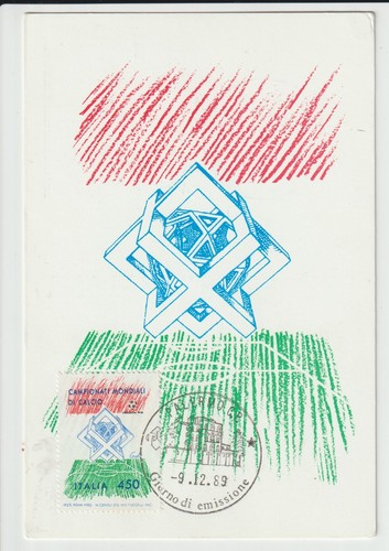 Fdc 1989 calcio cartolina - fdc,