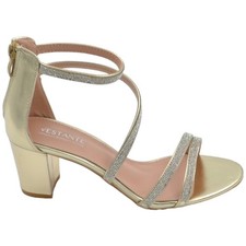 Scarpe sandalo donna oro pelle